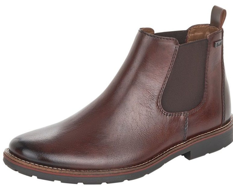 Men Rieker | Clarino Dark Brown Leather Chelsea Boot