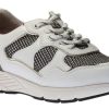 Women Relife | Women'S White Black Cheetah Lace-Up Sneaker