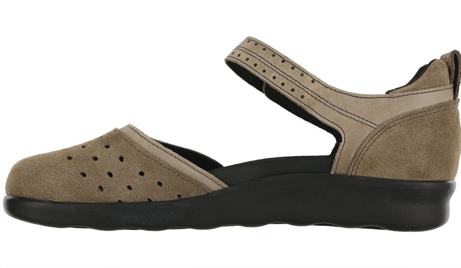 Women SAS Shoes | Eden Birch Grey Mary Jane Sandal