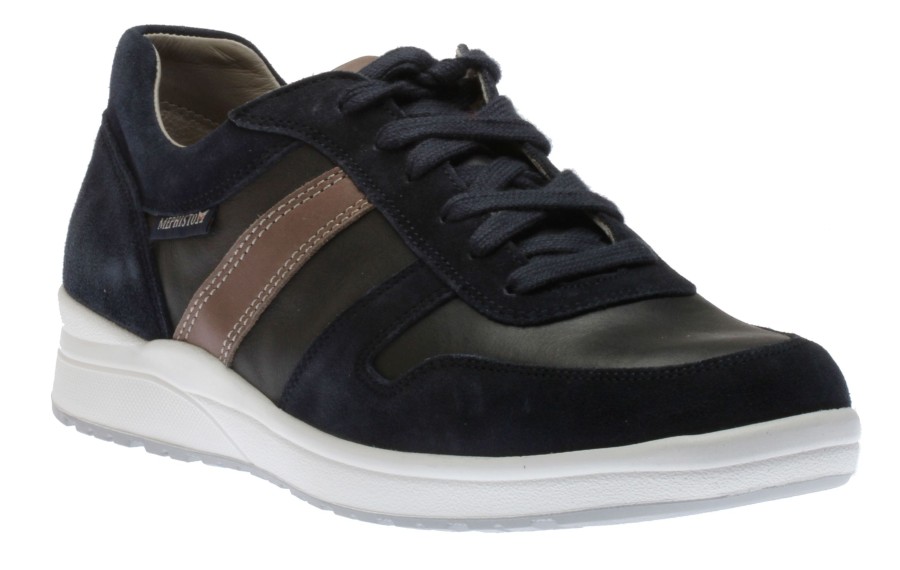 Men Mephisto | Vito Velsp Mulberry Leather Lace-Up Sneaker