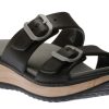 Women Dansko | Kandi Black Eva Double Strap Slide Sandal