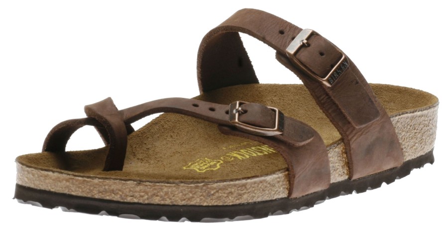 Women Birkenstock | Mayari Habana Brown Oiled Leather Sandal