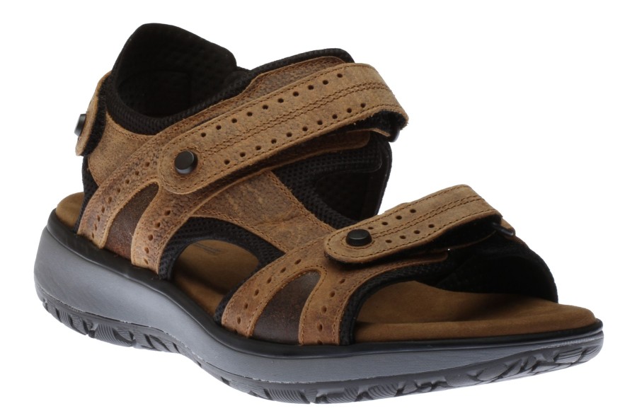 Men SAS Shoes | Maverick Stampede Brown Sport Sandal