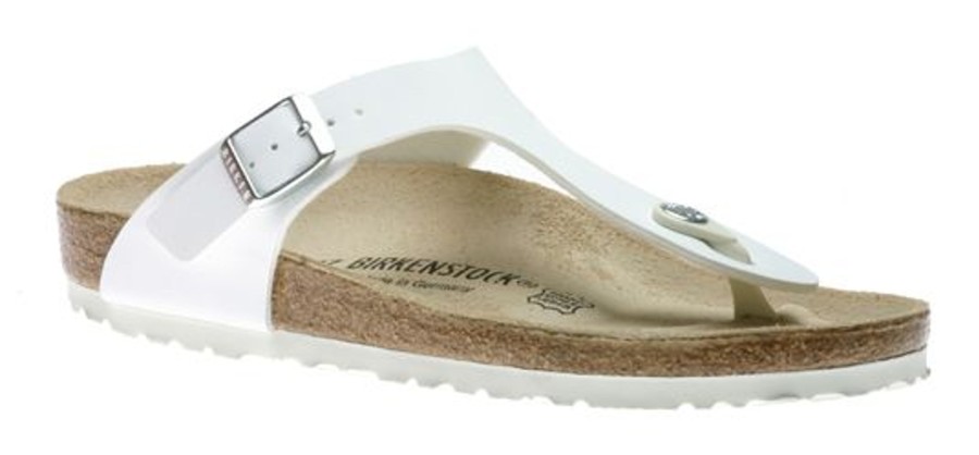 Women Birkenstock | Gizeh Birko-Flor White Thong Sandal