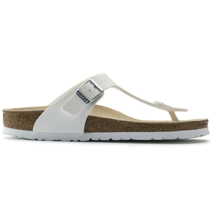 Women Birkenstock | Gizeh Birko-Flor White Thong Sandal