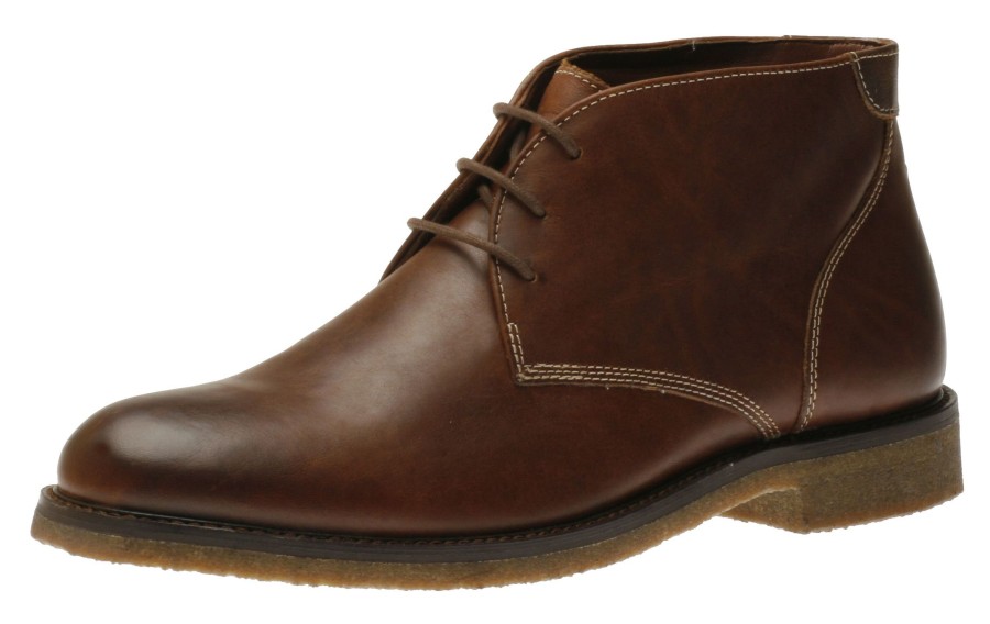 Men Johnston & Murphy | Copeland Red Brown Leather Chukka Boot