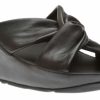 Women Fit Flop | Twiss Black Leather Slide Sandal