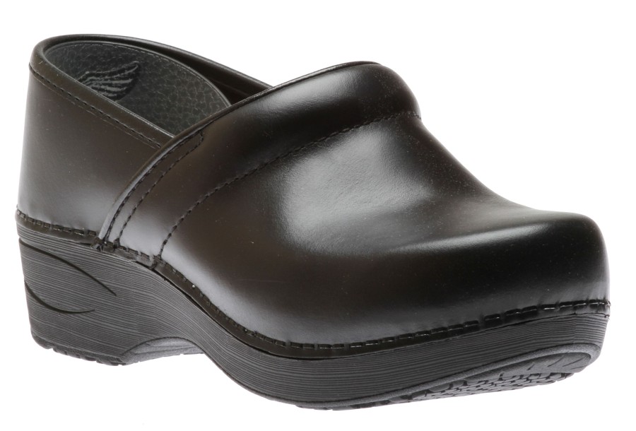 Women Dansko | Xp 2.0 Black Waterproof Leather Pull Up Clog