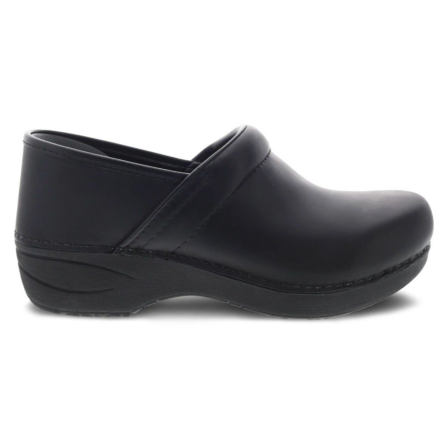 Women Dansko | Xp 2.0 Black Waterproof Leather Pull Up Clog