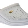 Women Lady Diana | White Perforated Clog