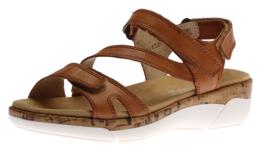 Women Remonte | Soft Loose Tan Leather Sandal