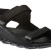 Women Ecco | Women'S Mx Onshore Black 3-Strap Water Friendly Sport Sandal