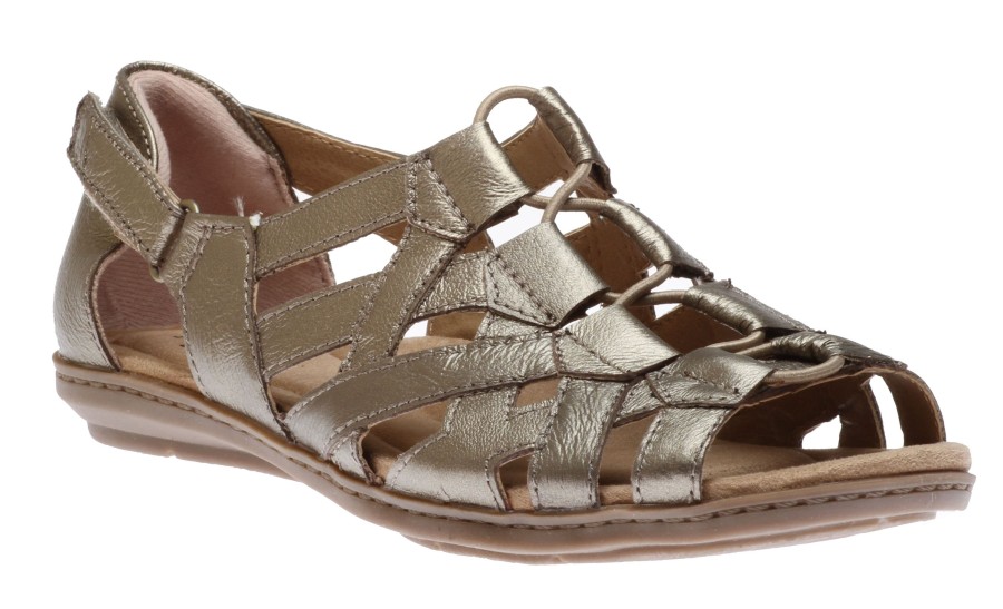 Women Earth | Belle Bridget Platinum Leather Sandal