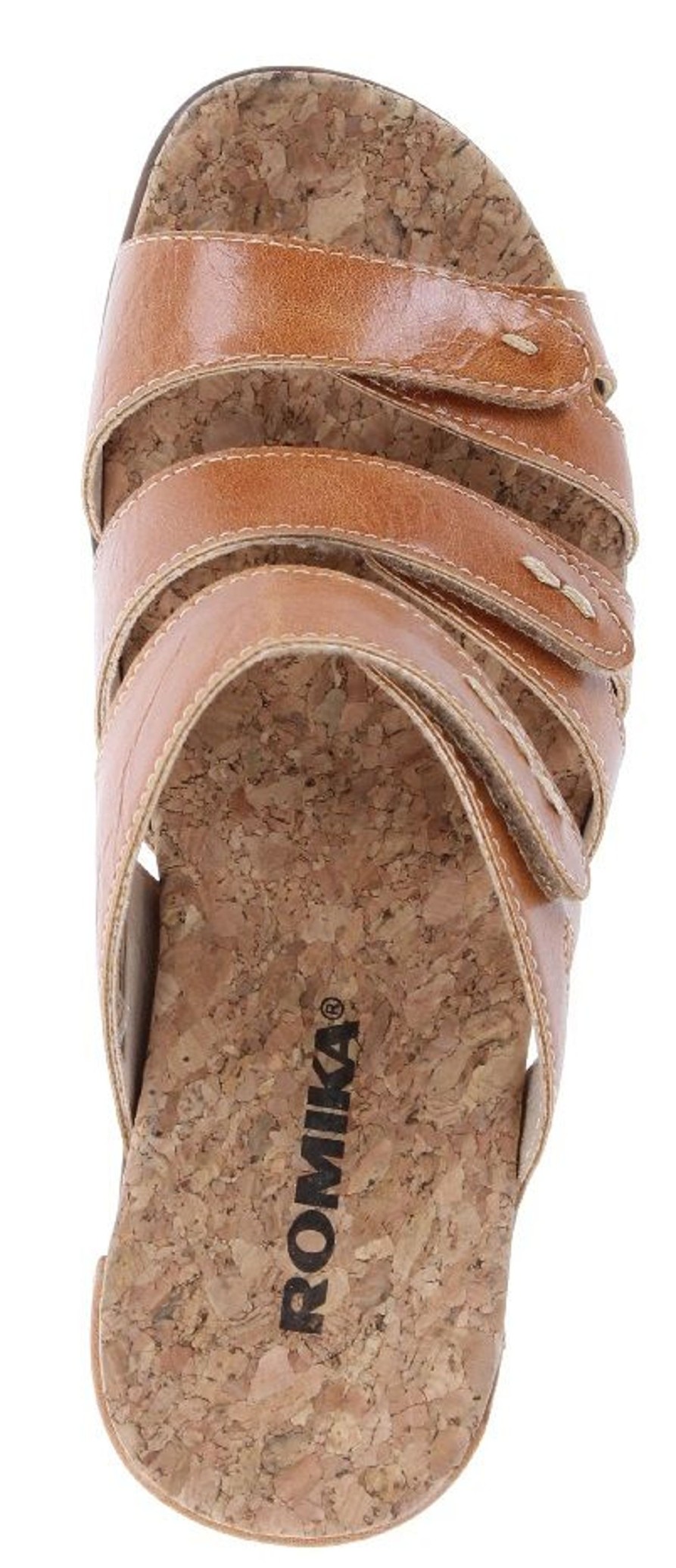 Women Romika | Calgary 01 Tan Brown Slide Wedge Sandal