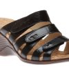 Women Romika | Calgary 01 Black Slide Wedge Sandal