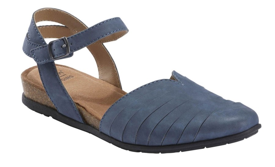 Women Earth | Palomos Peyton Moroccan Blue Nubuck Cork Sandal