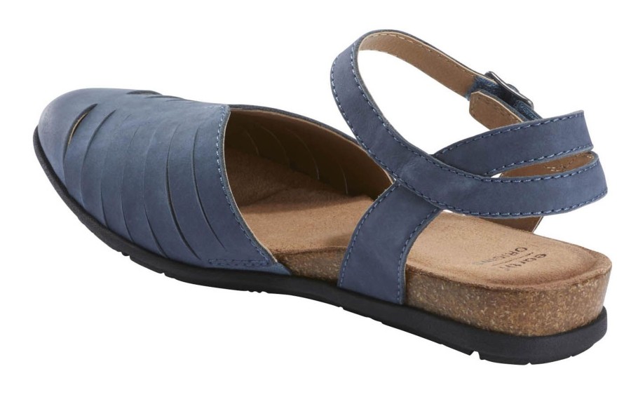 Women Earth | Palomos Peyton Moroccan Blue Nubuck Cork Sandal