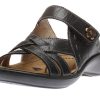 Women Romika | Ibiza 99 Black Leather Slide Sandal