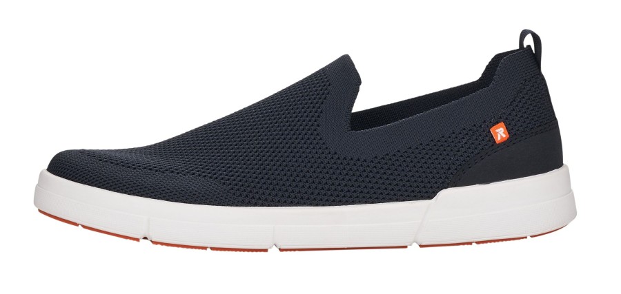 Men R EVOLUTION | Knitup 173 Blue Mesh Slip-On Sneaker