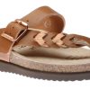 Women Mephisto | Heleonore Camel Brown Zebra Leather Thong Sandal