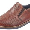 Men Rieker | Clarino Brown Leather Slip-On Dress Shoe