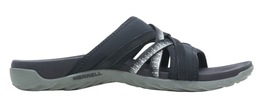 Women Merrell | Terran 3 Cush Black Slide Sandal