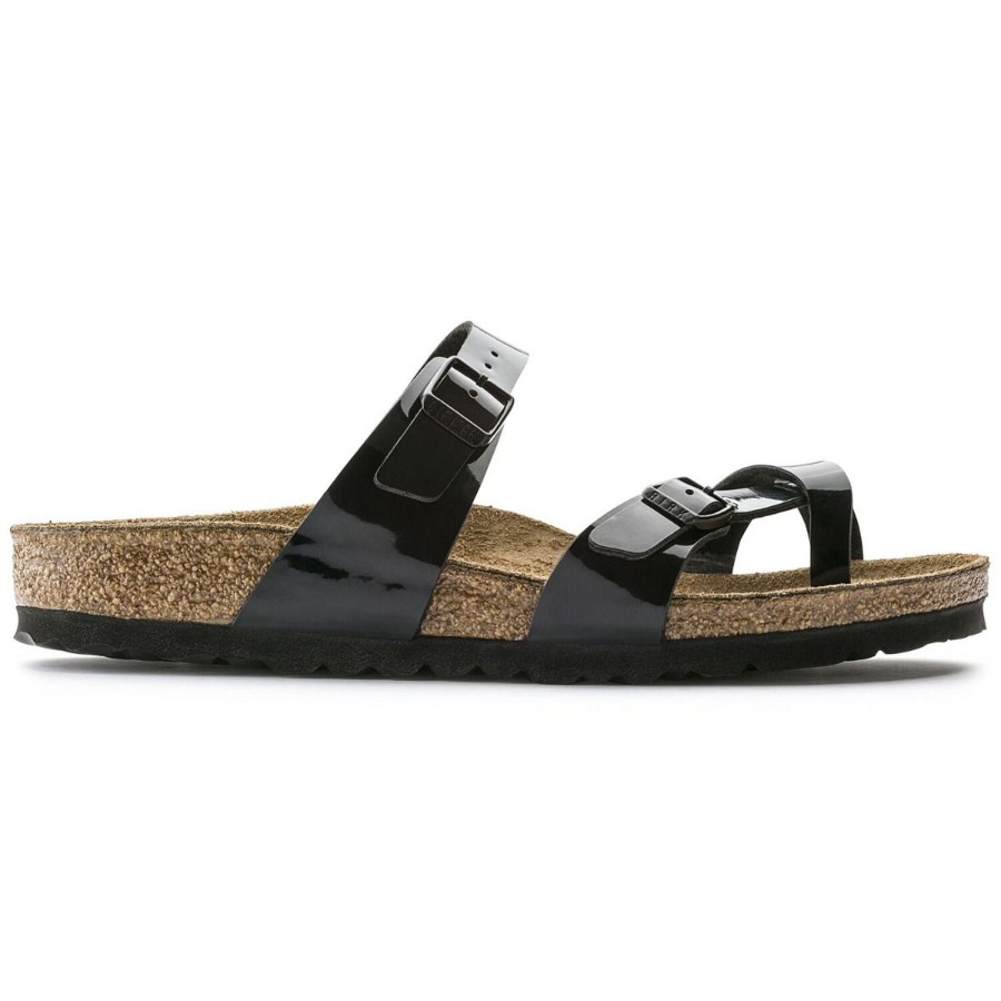 Women Birkenstock | Mayari Birko-Flor Black Patent Sandal