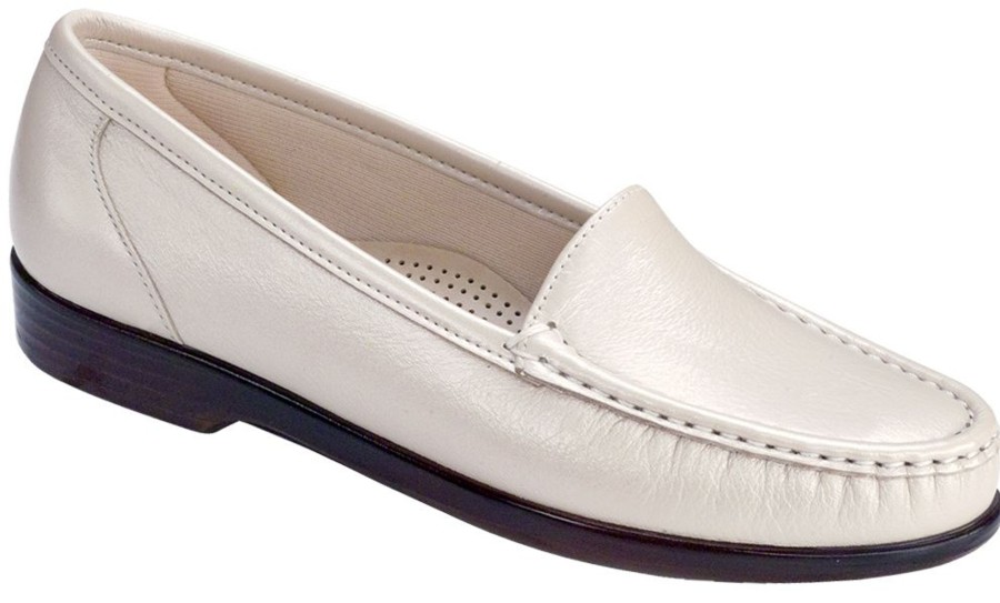 Women SAS Shoes | Simplify Pearl Bone Slip On Loafer