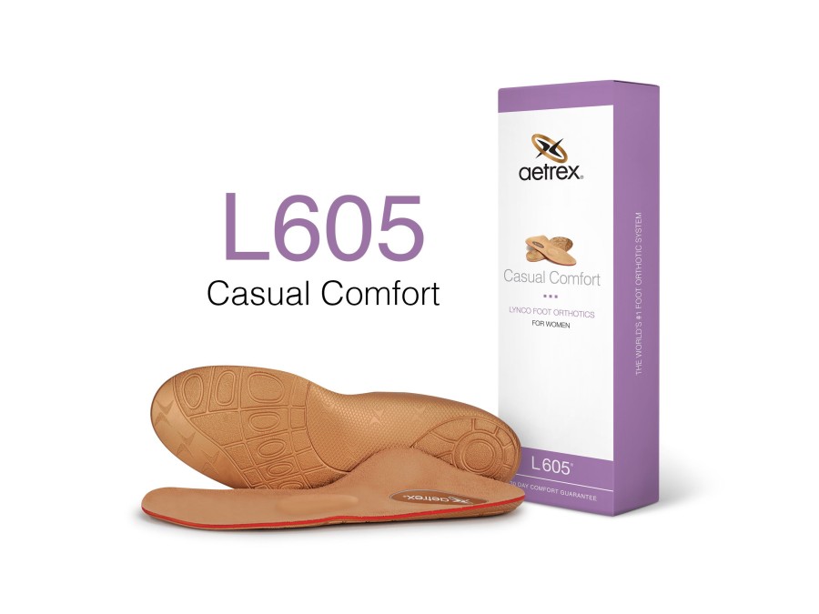 Accessories Aetrex | L605 Women'S Casual Comfort Orthotics With Metatarsal Support