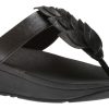 Women Fit Flop | Fino Black Leather Thong Sandal