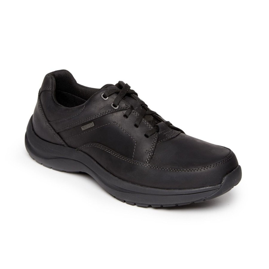 Men Dunham | Stephen Black Leather Waterproof Shoe