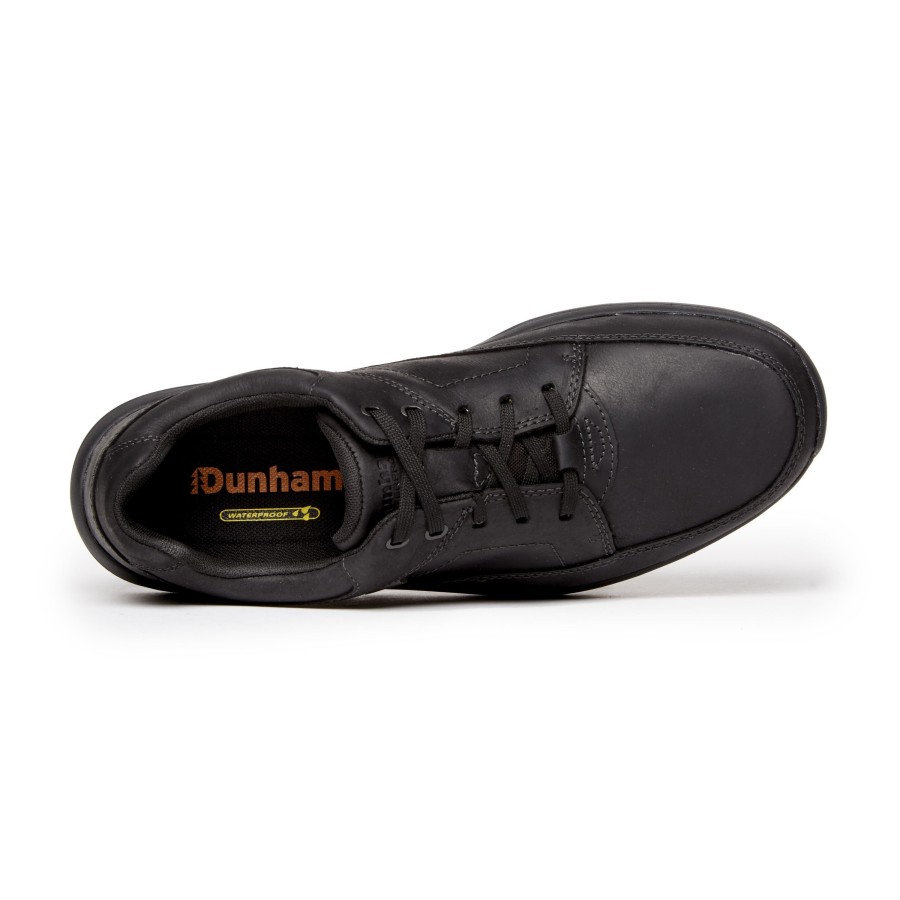 Men Dunham | Stephen Black Leather Waterproof Shoe