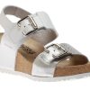 Women Mephisto | Lissandra White Silver Print Wedge Sandal