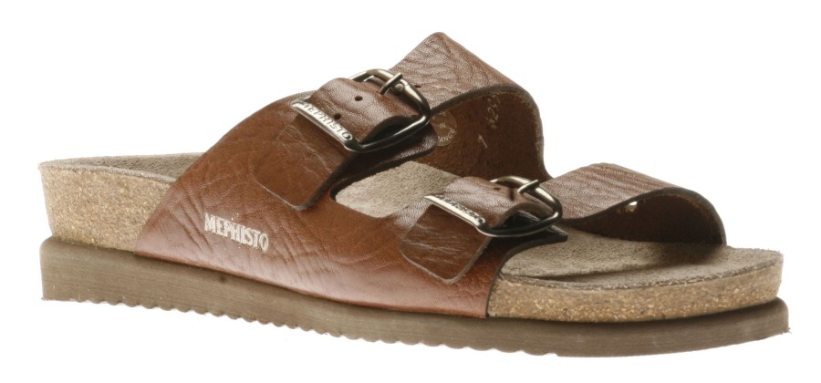 Women Mephisto | Harmony Desert Brown Slide Sandal