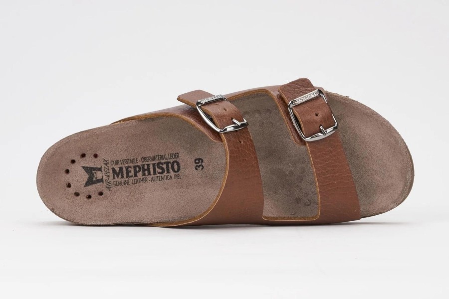 Women Mephisto | Harmony Desert Brown Slide Sandal