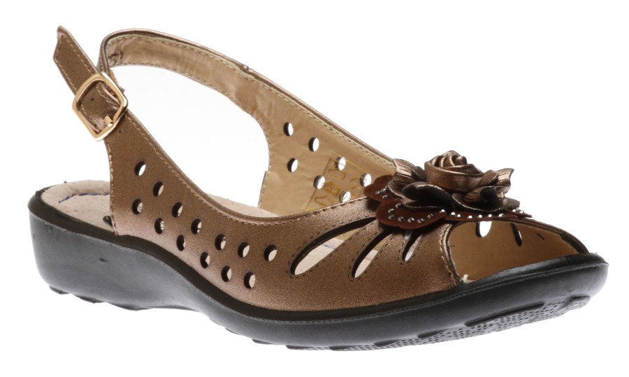 Women Soleflex Italy | Sandals Bronze