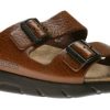 Men Mephisto | Zonder Desert Brown Leather Slide Sandal