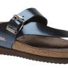 Women Mephisto | Helen Blue Metallic Leather Thong Sandal