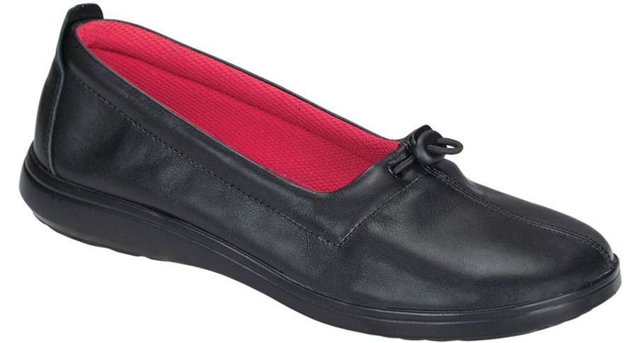 Women SAS Shoes | Funk Active Black Slip-On Loafer