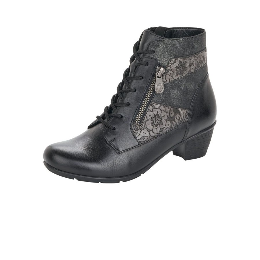 Women Remonte | Cristallino Black Ankle Boot