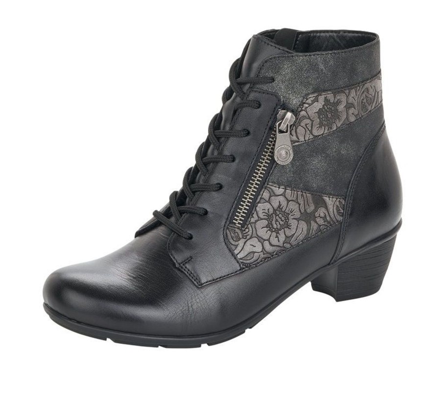 Women Remonte | Cristallino Black Ankle Boot