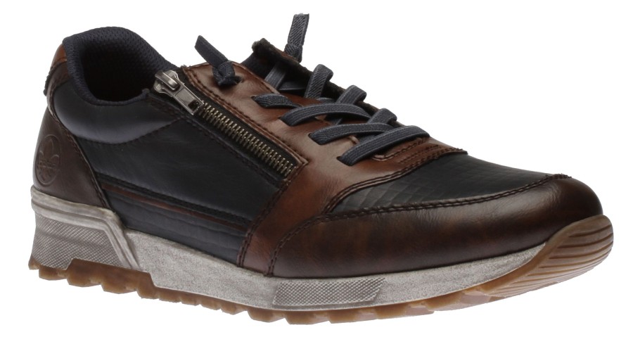 Men Rieker | Hudson Navy Wood