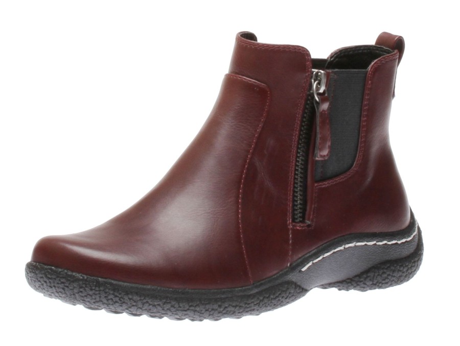 Women Wanderlust | Maddi Burgundy Ankle Boot