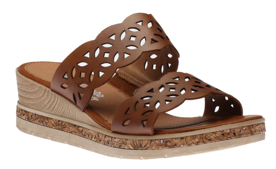 Women Remonte | Lugano Slide Brown