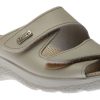 Women Lady Diana | Slide 2 Avori Beige Double Strap Slide Wedge Sandal