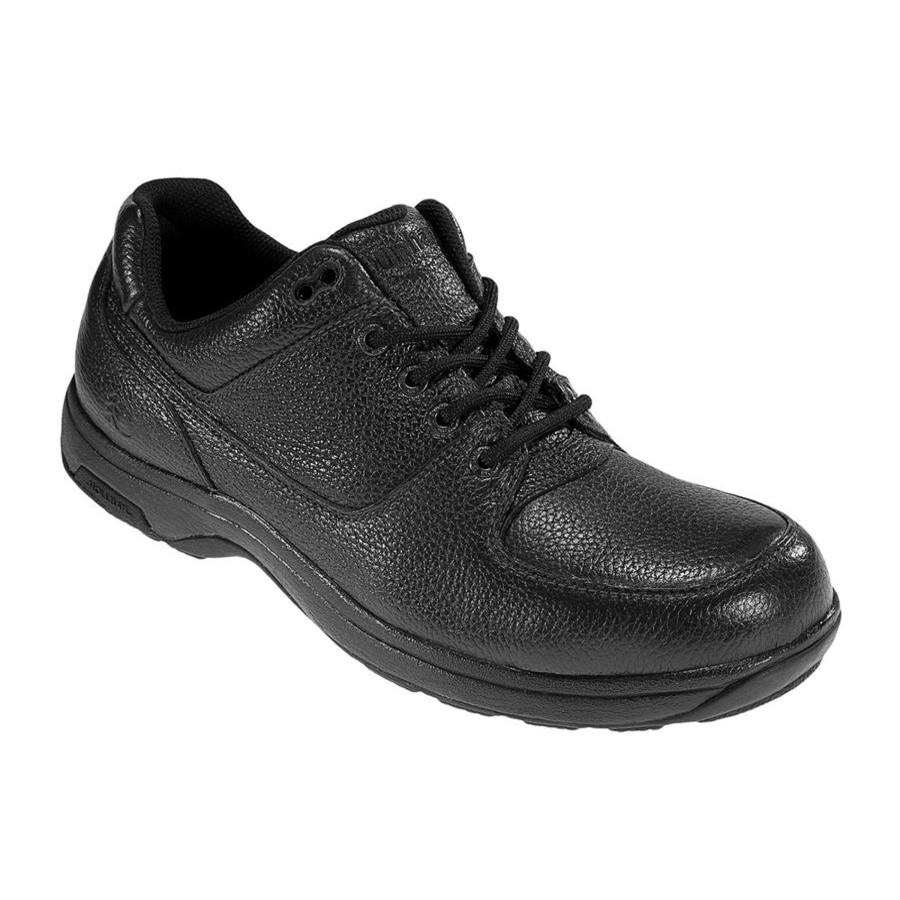 Men Dunham | Windsor Black Leather Waterproof Lace-Up Oxford