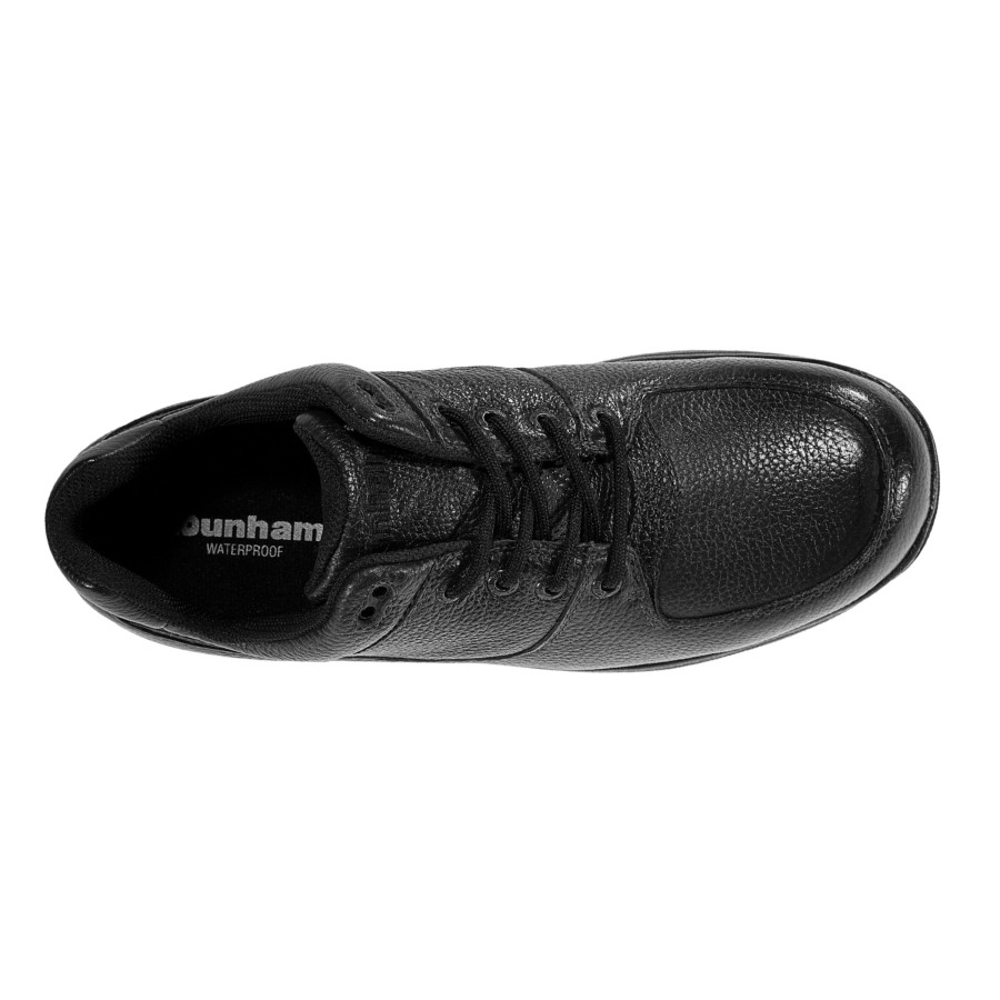 Men Dunham | Windsor Black Leather Waterproof Lace-Up Oxford