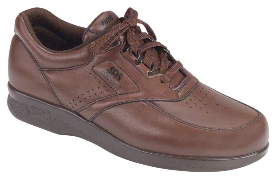 Men SAS Shoes | Time Out Antique Walnut Leather Walking Shoe