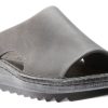 Women Naot | Ardisia Grey Leather Slide Sandal