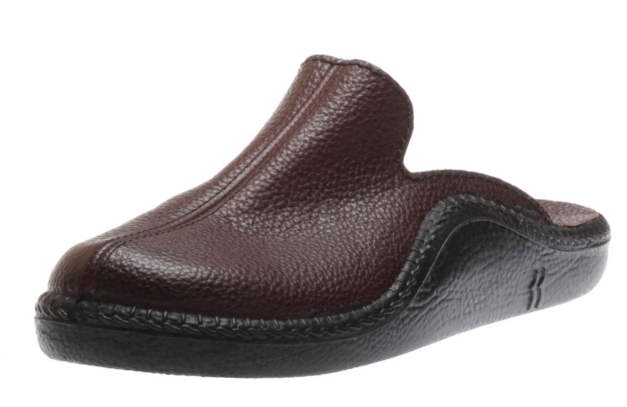 Men Romika | Monaco 202G Bordo Wine Leather Slipper